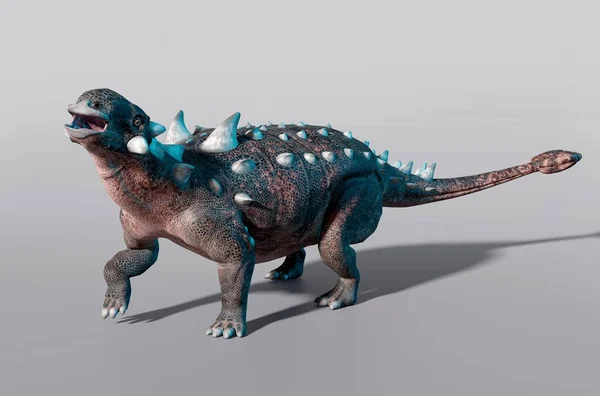 Illustratie Van Een Ankylosaurus Een Gepantserde Dinosaurus Die Leefde Tijdens — Stockfoto