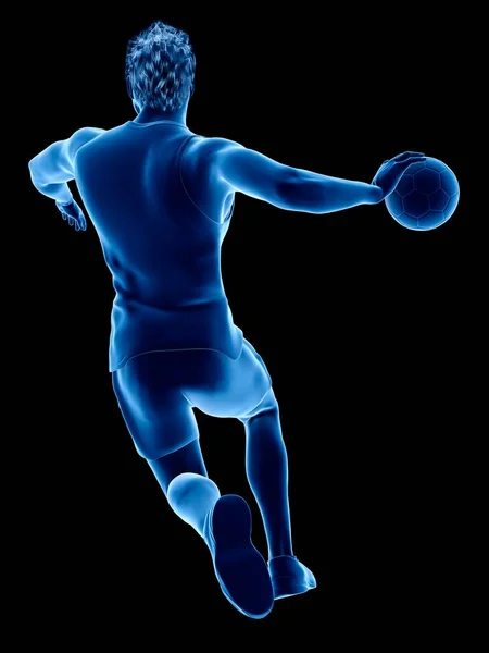 Jugador Balonmano Ilustración Por Ordenador — Foto de Stock