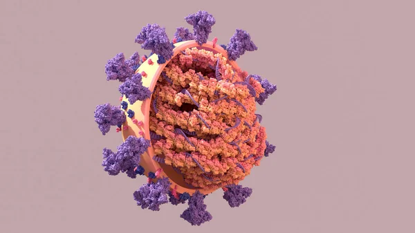 Covid Coronavirus Particella Illustrazione Computer — Foto Stock