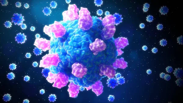 Partículas Astrovirus Ilustración Los Astrovirus Son Virus Pequeños Unos Nanómetros — Foto de Stock