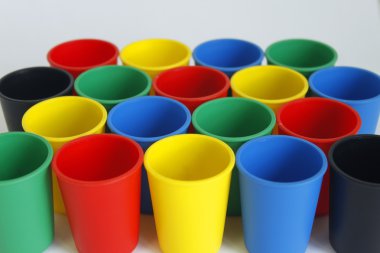 farklı kova pot renk plastik