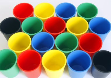 farklı kova pot renk plastik