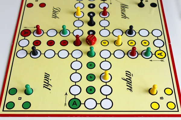 Παιχνίδι σχήμα boardgame τύχη θυμωμένος — Φωτογραφία Αρχείου