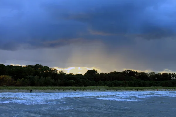 Zee water kust strand Usedom Duitsland Baltische Golf weer — Stockfoto