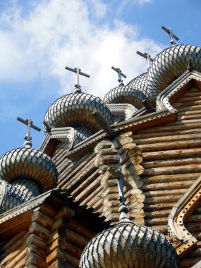 Kirche Holz Dorf Rusland Sankt Petersburg Mimarlık traditionell geleneği