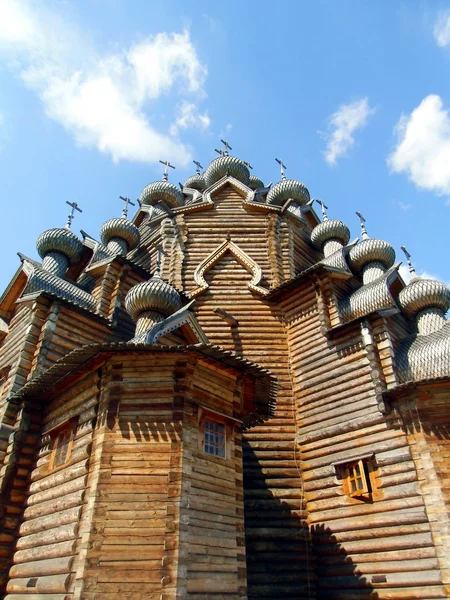 Kirche Holz Dorf Russland Sankt Petersburg Architektur traditionell Tradition — Stock Photo, Image