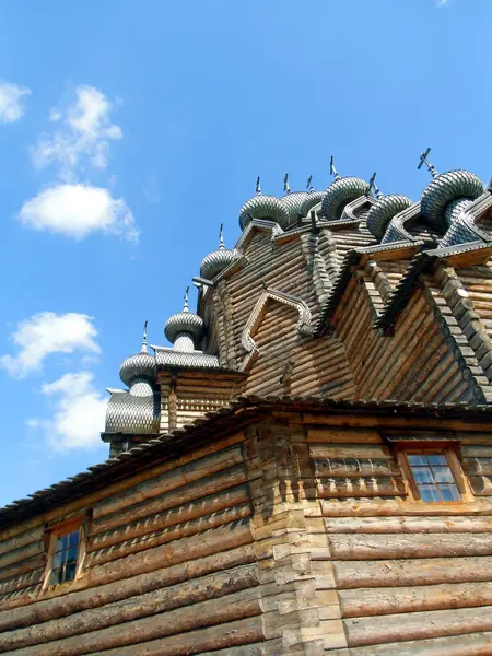 Kirche Holz Dorf Russland Sankt-Petersburg Architektur traditionell traditie — Stockfoto