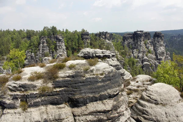 Elbsandteingebirge Sächsische Schweiz Sandstein Sachsen — Stockfoto