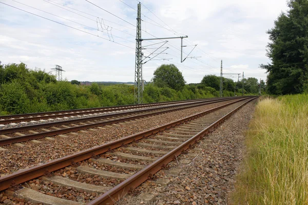 Rail railroad Gleis transport — Stock Photo, Image