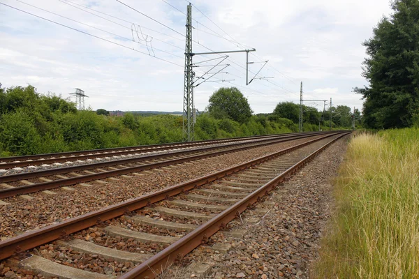 Schiene und Verkehr — Stockfoto