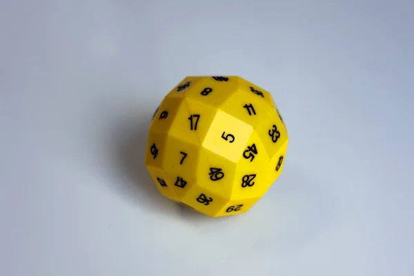 Würfel gelb Anzahl Würfel spielen Spielobjekt — Stockfoto