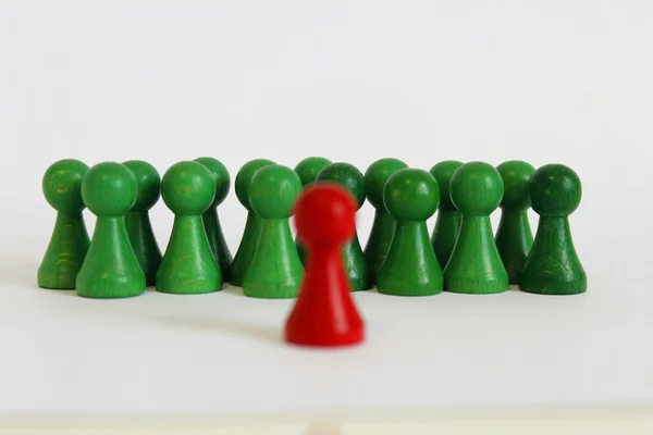 Spiel Figur Spielfigur jogo figura jogar vermelho verde — Fotografia de Stock