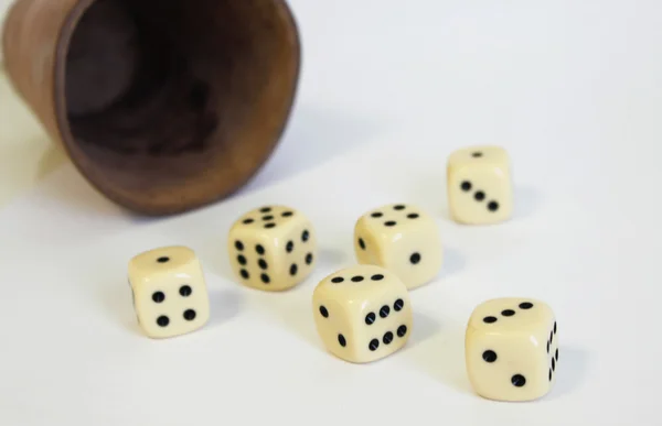 Spiel Kniffel wuerfel dice spel — Stockfoto