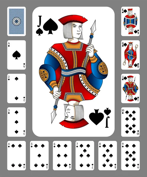 Jogo de cartas baralho completo rei rainha jack com fundo liso casino poker