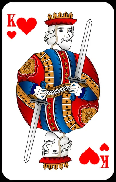 Poker Carte Gioco Cuori Nuovo Design Delle Carte Gioco — Vettoriale Stock