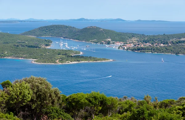 Ilovik eiland panoramisch zicht — Stockfoto