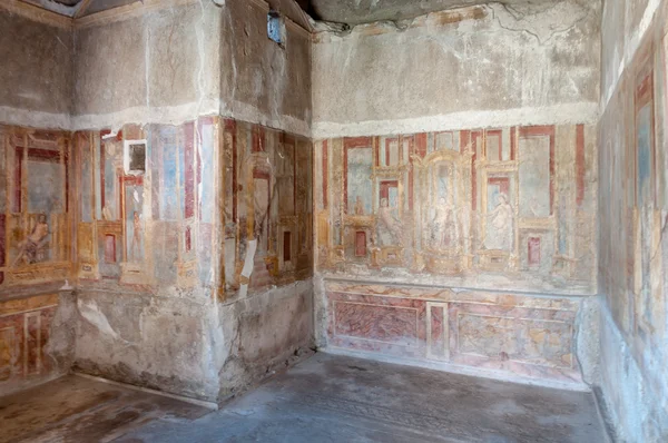 Freskler casa di apollo Pompeii İtalya içinde kalır. Pompe Telifsiz Stok Imajlar