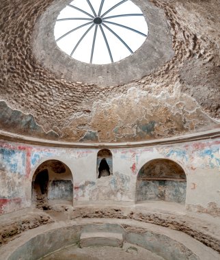 Kalıntıları stabian banyoları Pompeii İtalya içinde. Pompei de yapıldı.