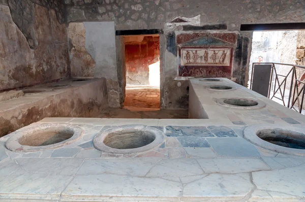 Overblijfselen van een balk Pompeii, Italië — Stockfoto