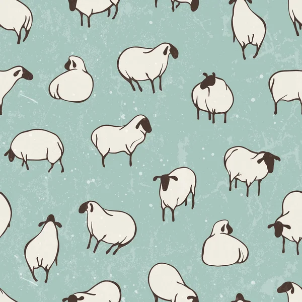 Troupeau de moutons. Modèle vectoriel sans soudure. — Image vectorielle