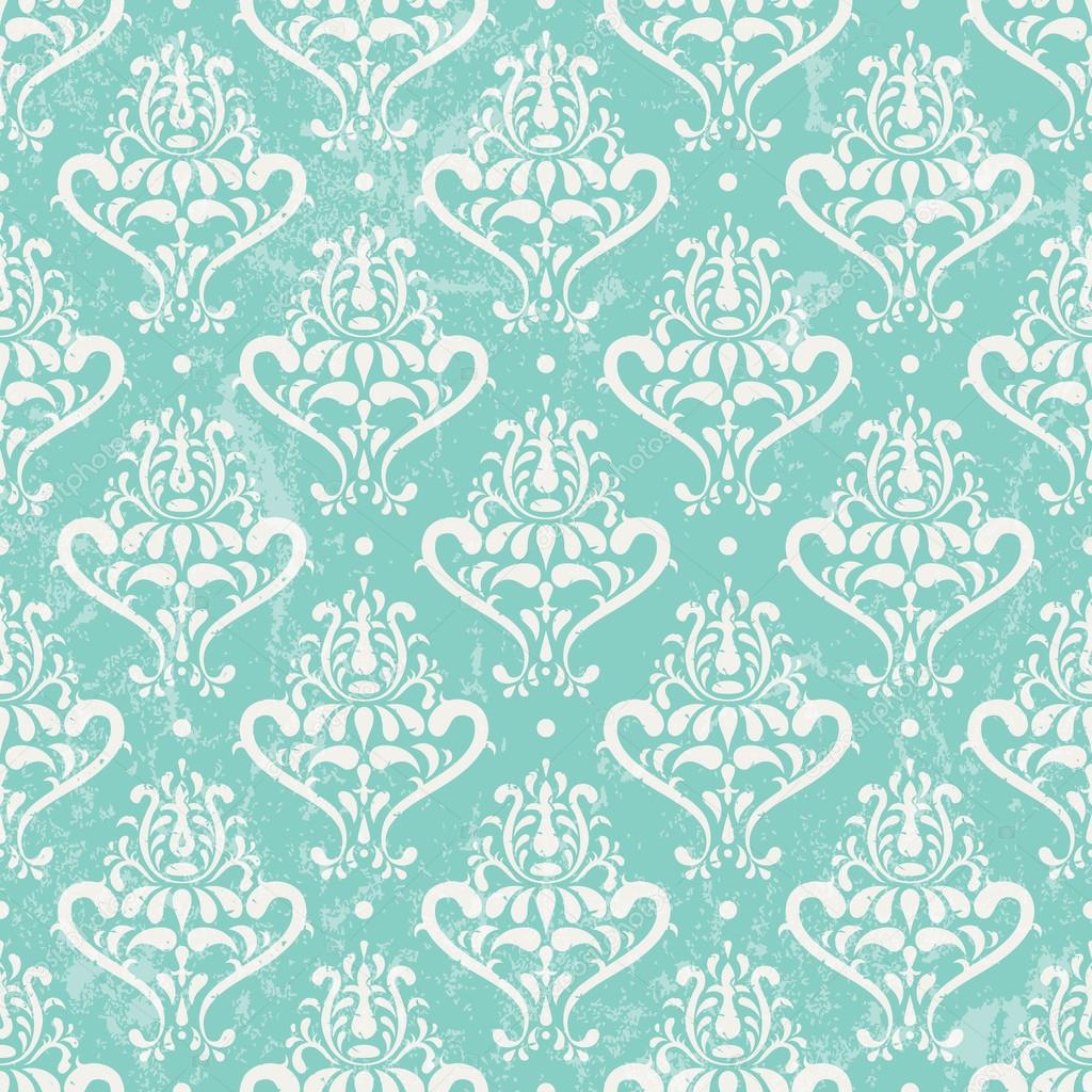 Turquoise vintage wallpaper