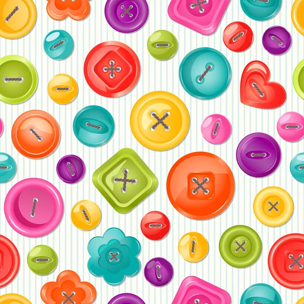 Seamless print with colorful buttons. Vector background. — Stock Vector