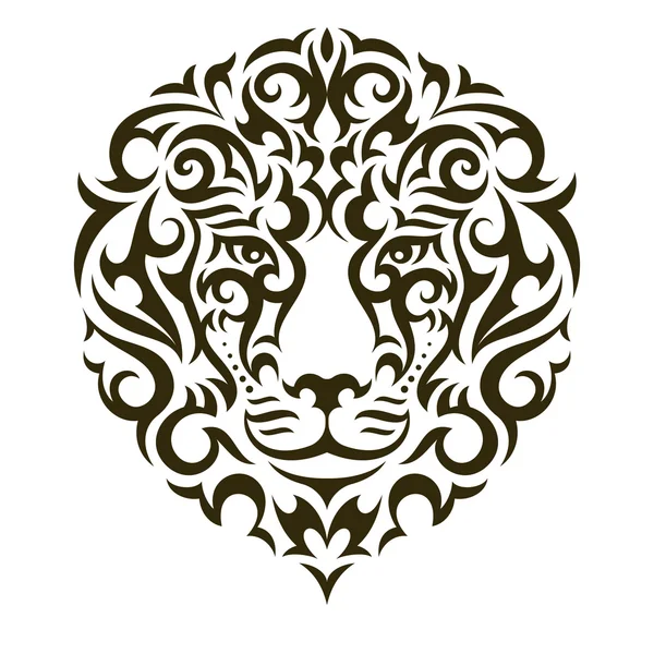 Lion vector illustratie tattoo — Stockvector