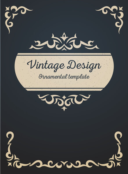 Vintage card design template.