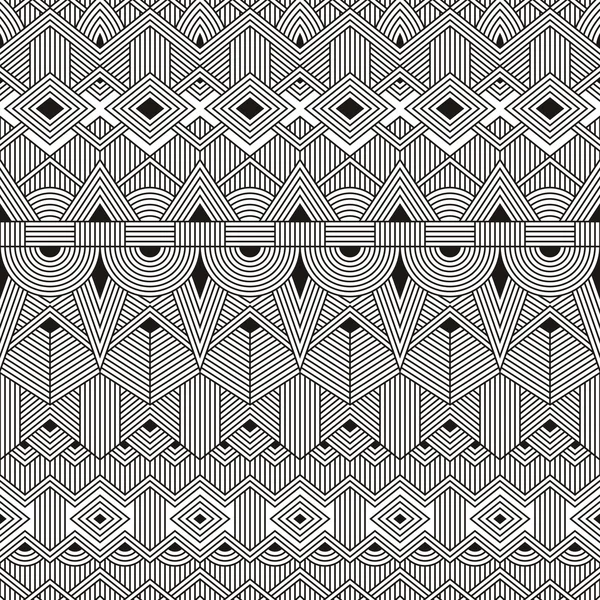 Vector seamless tribal pattern. Abstract geometric background. — Διανυσματικό Αρχείο