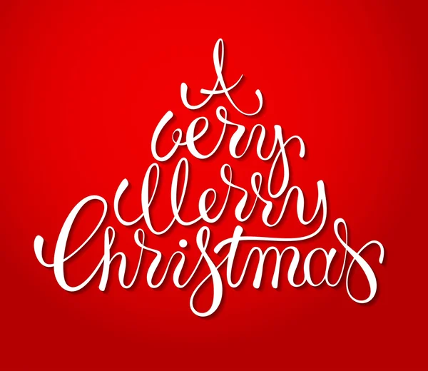 Una muy Feliz Navidad. Diseño de letras navideñas . — Vector de stock