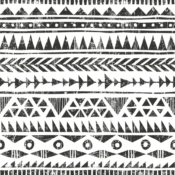 Vector mano dibujada tribal grabado. Primitiva geométrica fondo estilo grunge. — Vector de stock