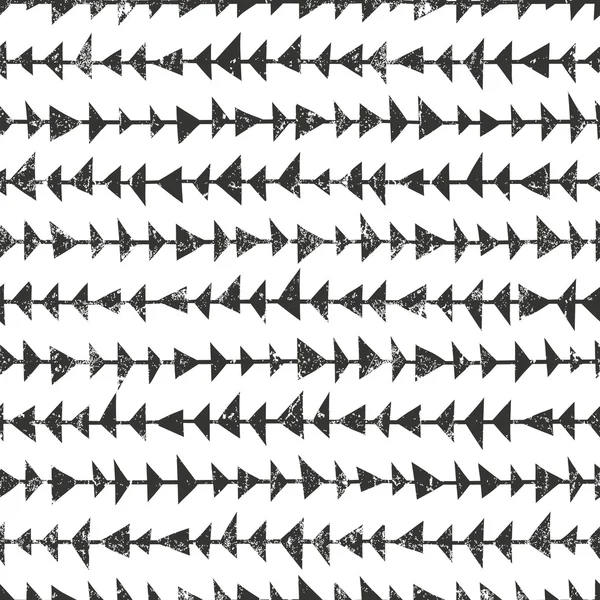 Abtract geometric pattern with triangles. Hand drawn seamless background. - Stok Vektor