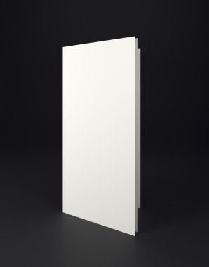 Siyah arka plan üzerine beyaz katlanmış kağıt kadar alay