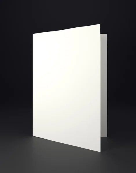 Siyah arka plan üzerine beyaz katlanmış kağıt kadar alay