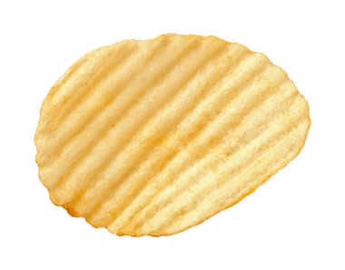Potato Chip with Ridges isolated clipart