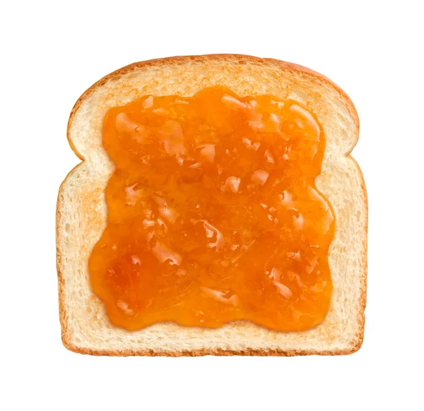 Apricot Preserves on Toast — Stock Photo, Image