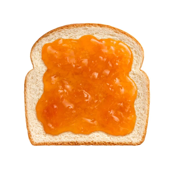 Apricot Preserves on Bread — Stock Photo, Image