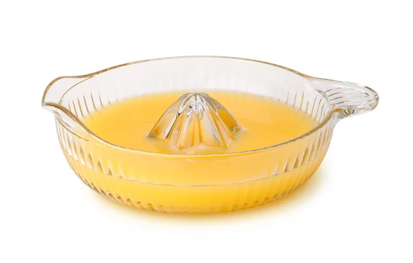 Orangensaftpresse aus Glas — Stockfoto