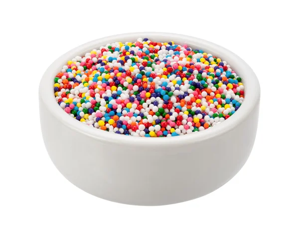 Nonpareils bir kapta sprinkles — Stok fotoğraf