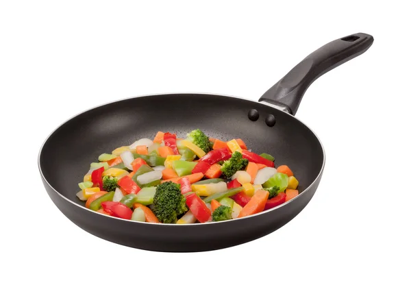 Stir Fry Vegetables in a Pan — Stock Photo, Image
