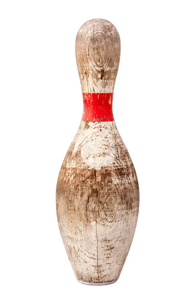 Eski ahşap Bowling Pin — Stok fotoğraf