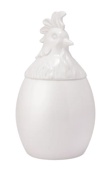 White Chicken Cookie Jar — Stock Photo, Image