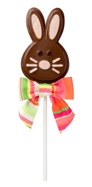 Chocolate Easter Bunny Lollipop — Stock Photo, Image