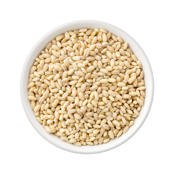 Uncooked Natural Pearled Barley — Stock Photo, Image