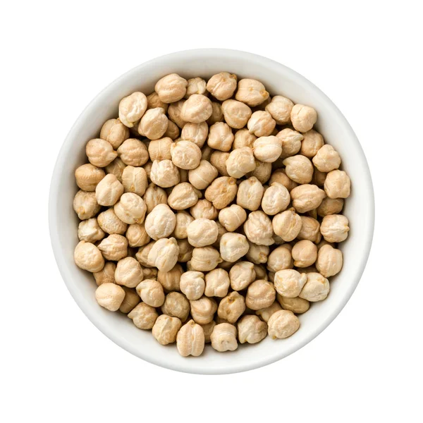 Chickpeas 세라믹 그릇에 — Zdjęcie stockowe