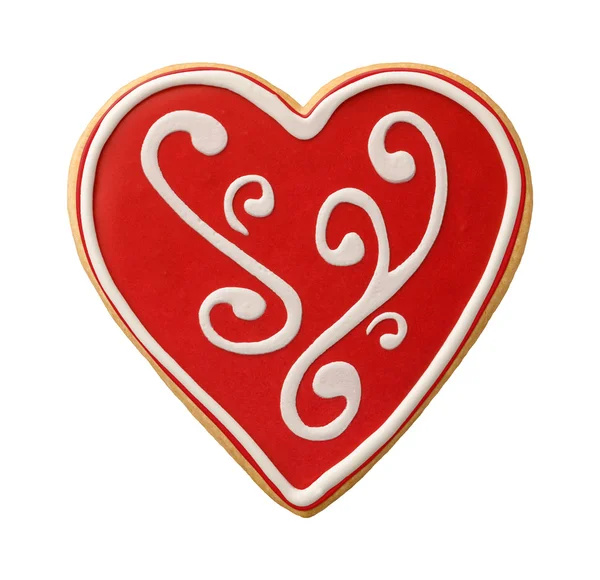 Hart gevormde valentine cookie — Stockfoto