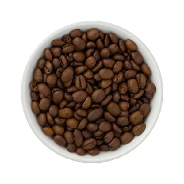 Coffee Beans in a Ceramic Bowl — Stock Photo, Image