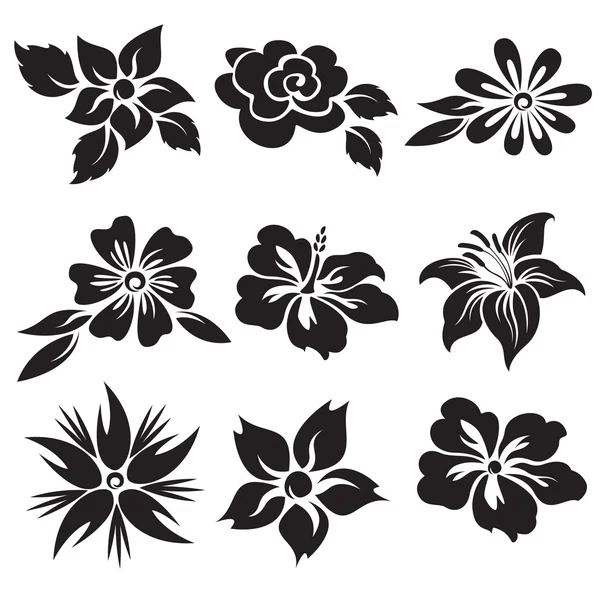 Flores negras imágenes de stock de arte vectorial | Depositphotos Flores negras imágenes de stock de arte vectorial | Depositphotos
