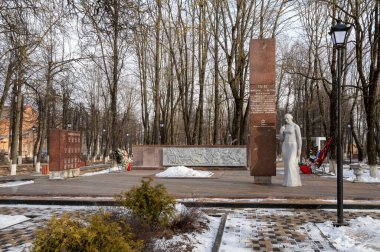 29 Şubat 2020 'de Istra, Istra, Moskova, Rusya Federasyonu' nu özgürlüğüne kavuşturan şehit askerlerin ve birliklerin anısına.