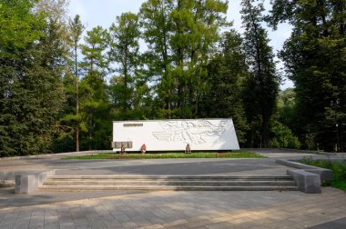 Sovyet askerlerinin anıtı - Moskova 'nın savunucuları 13 Eylül 2020' de Moskova, Moskova, Moskova, Rusya Federasyonu 'nda